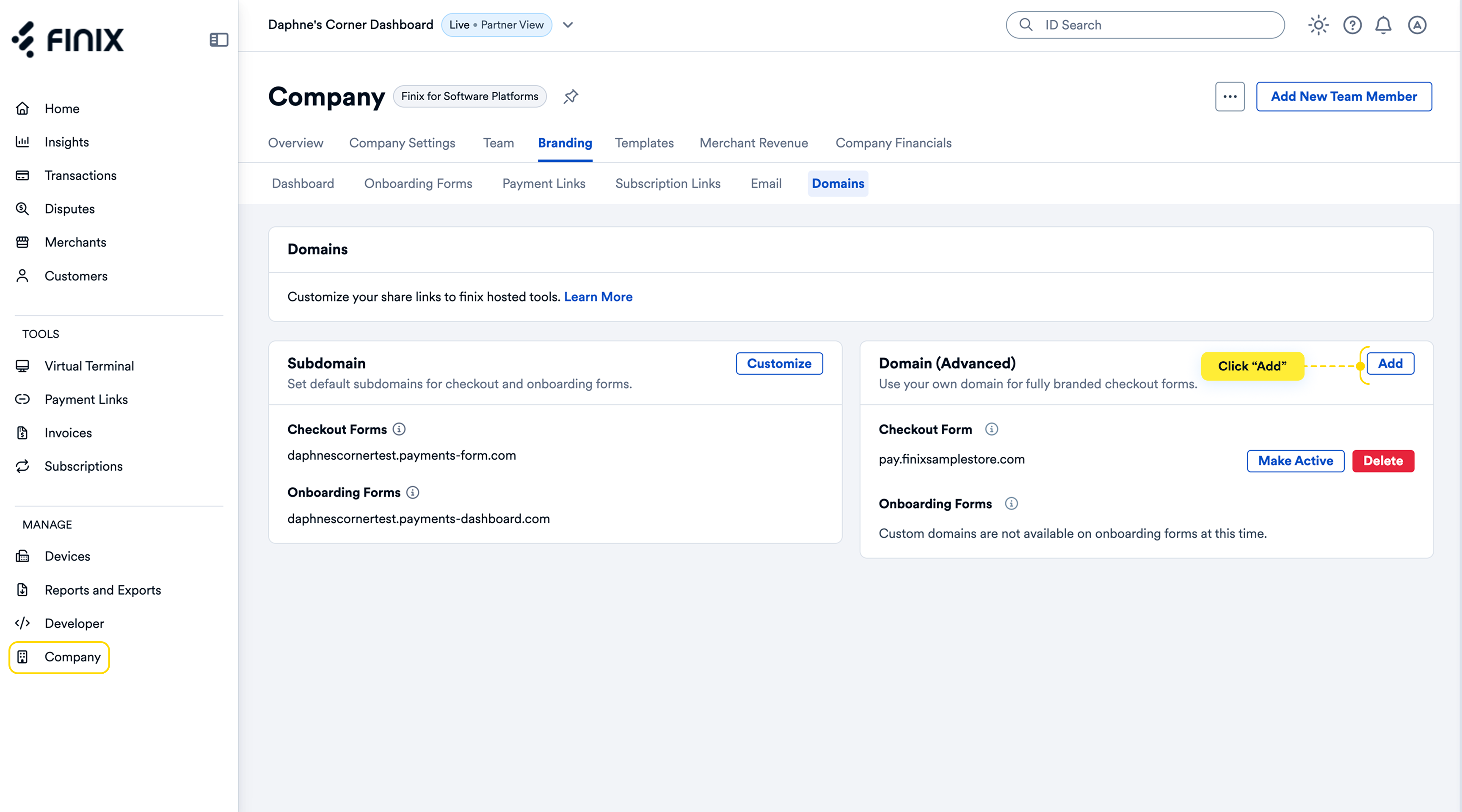 Company Domains