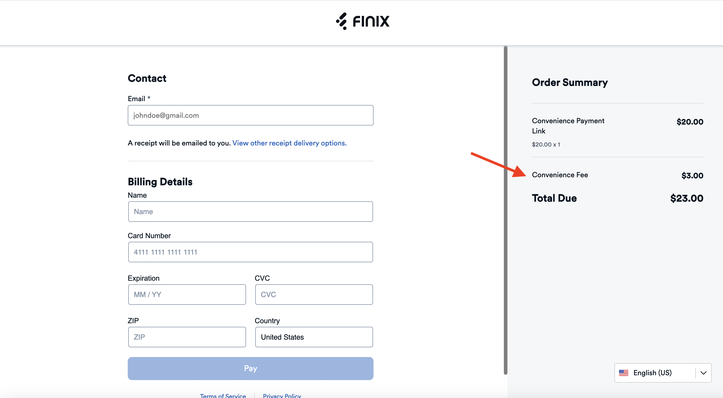 Convenience Fees Buyer Fees - Payment Links 3