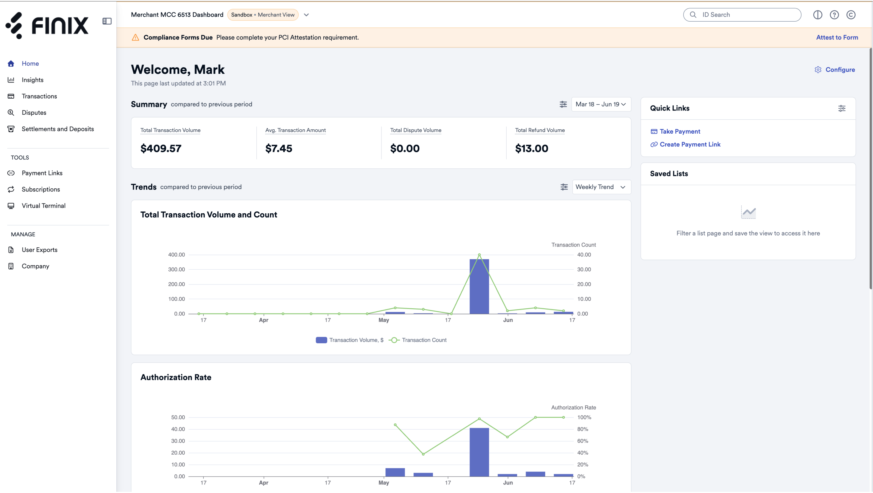 Merchant Dashboard