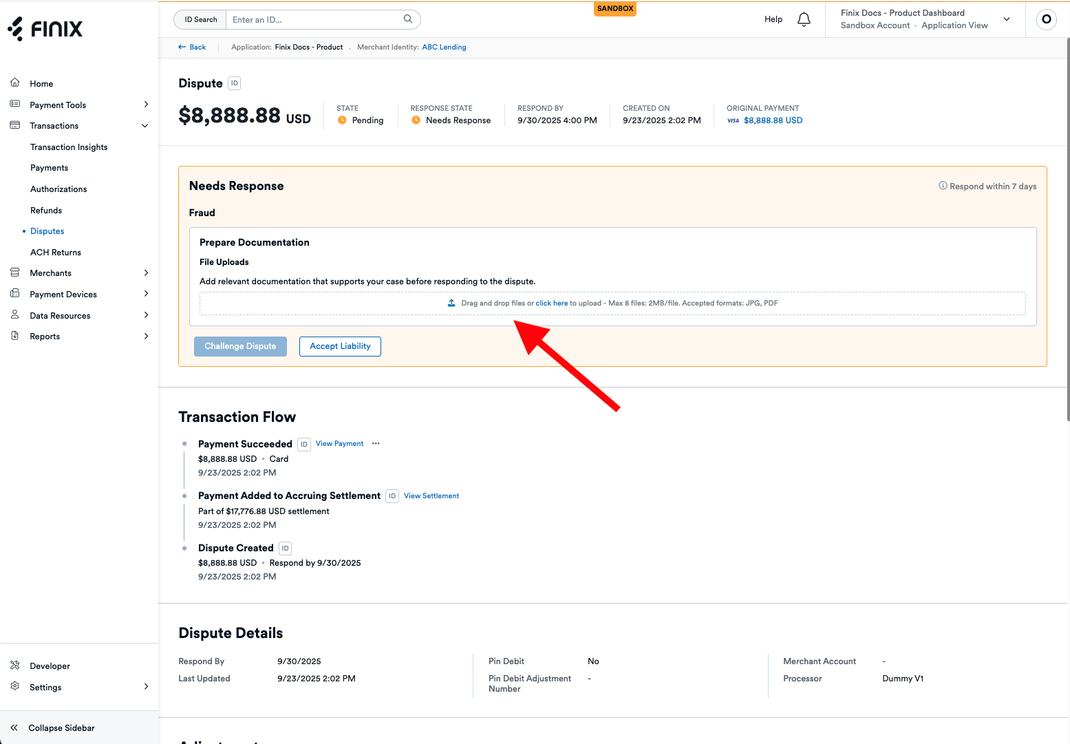 Disputes Respond By Details