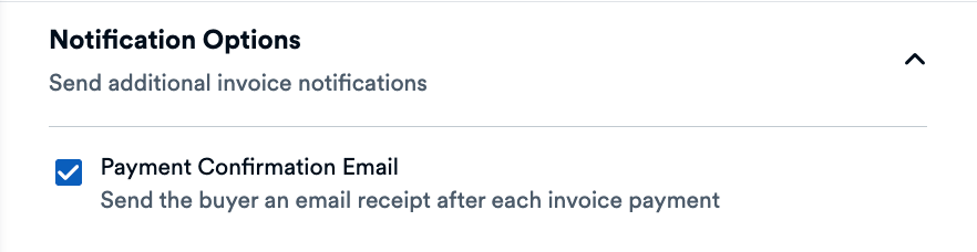 Notification Options