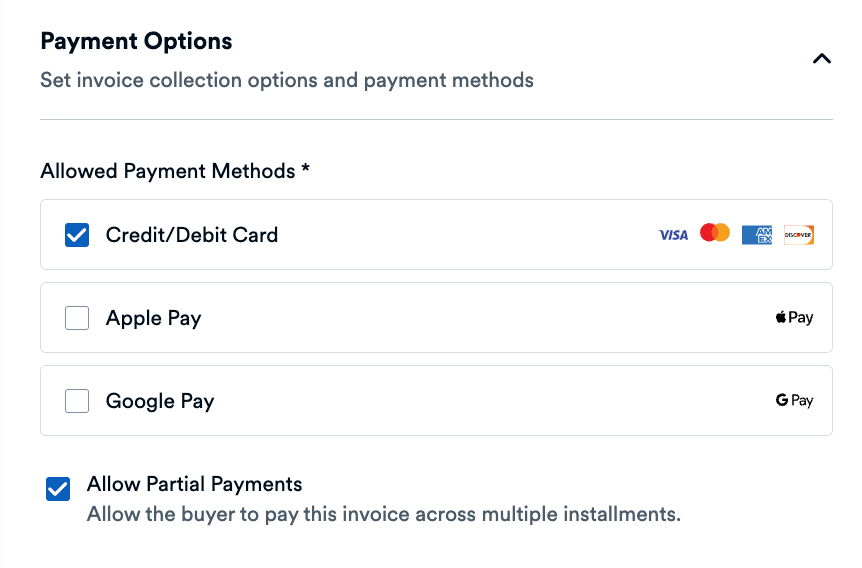 Payment Options