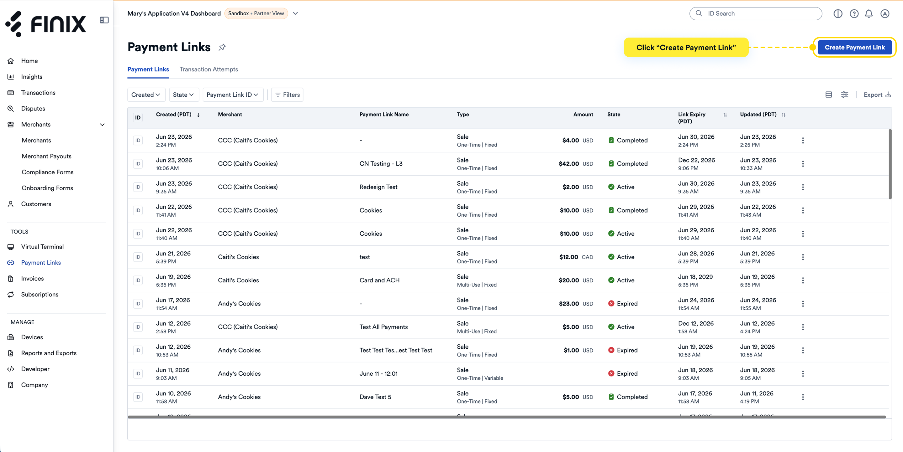 Create Payment Link
