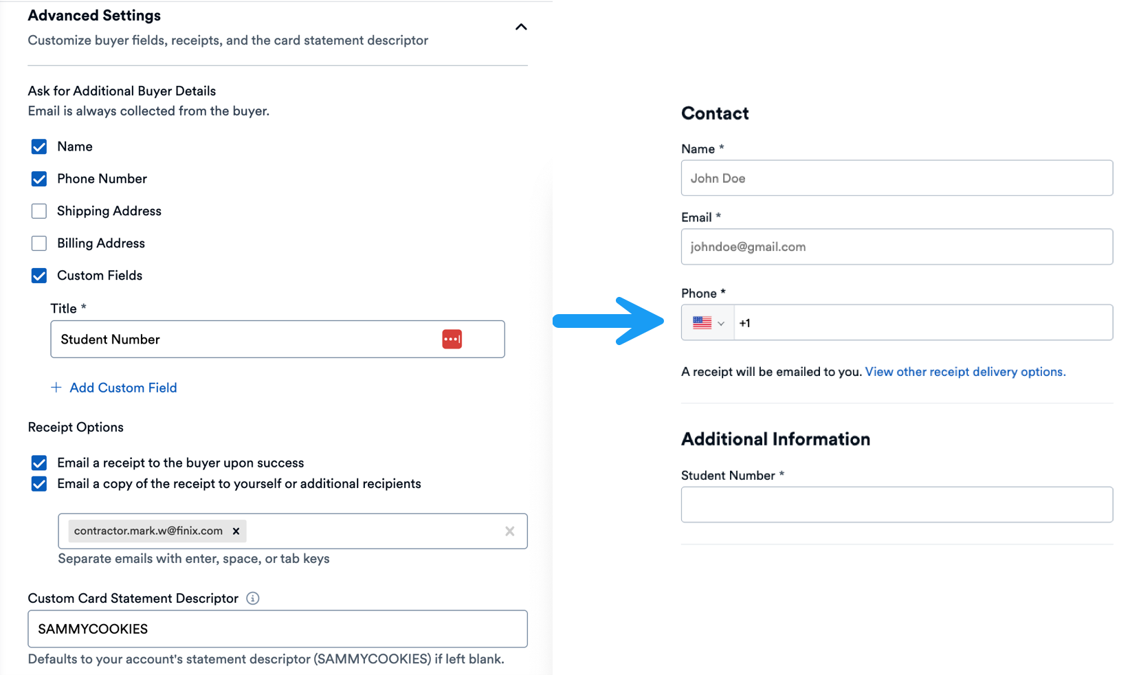 Advanced Settings - Additional Buyer Details