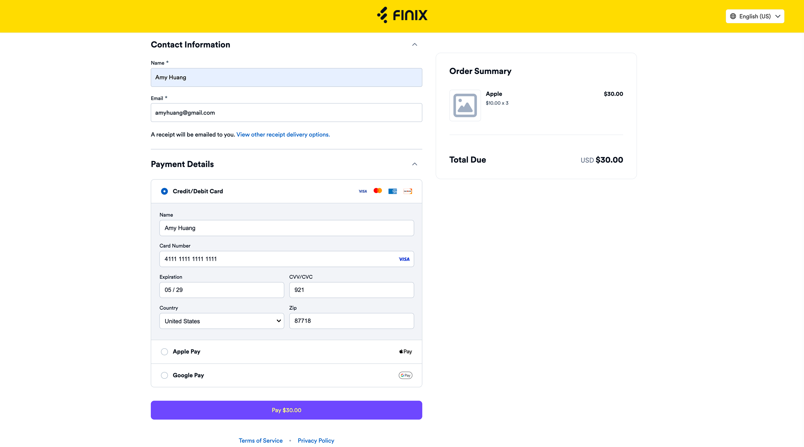 Payment Page Preview
