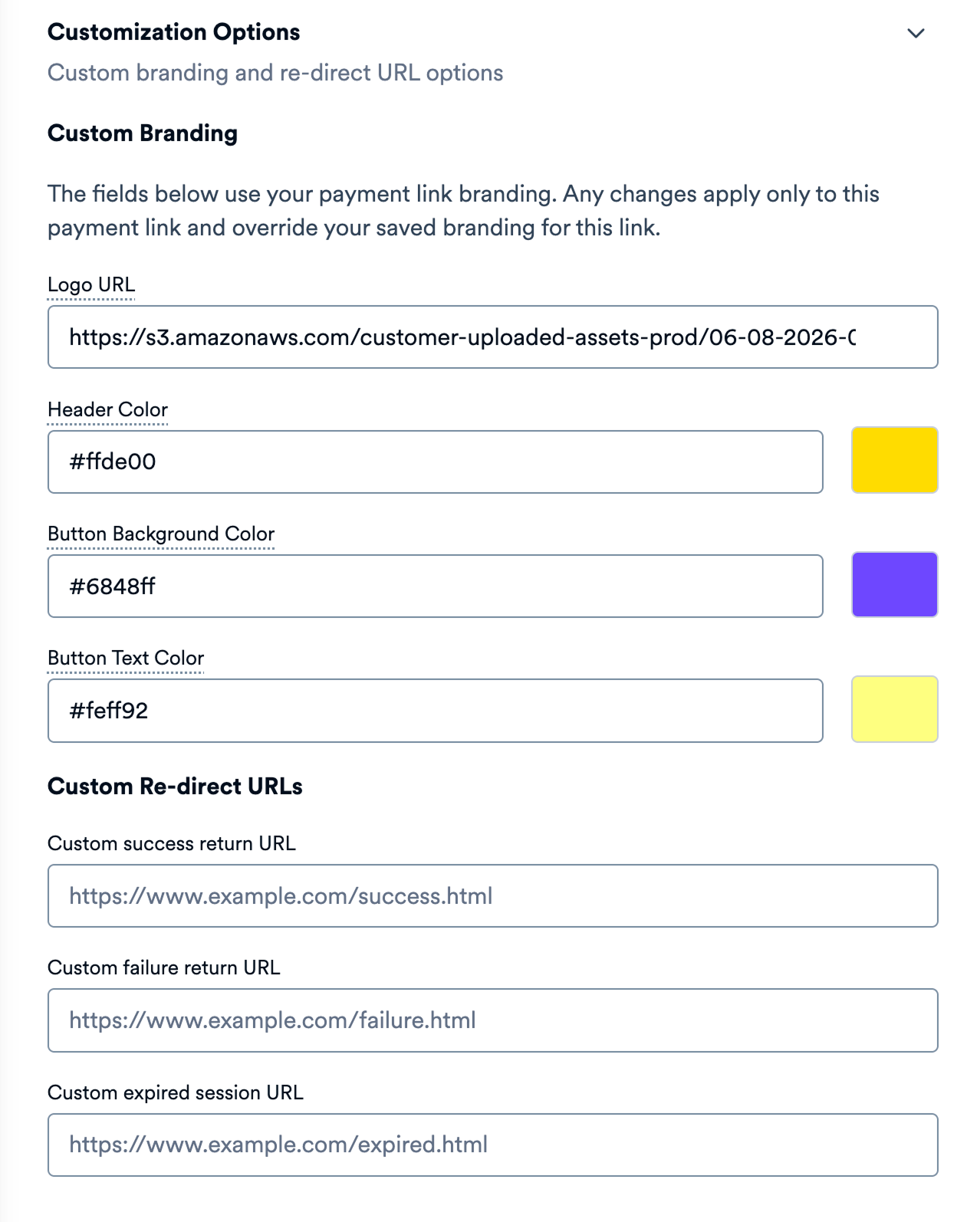 Custom Branding Settings