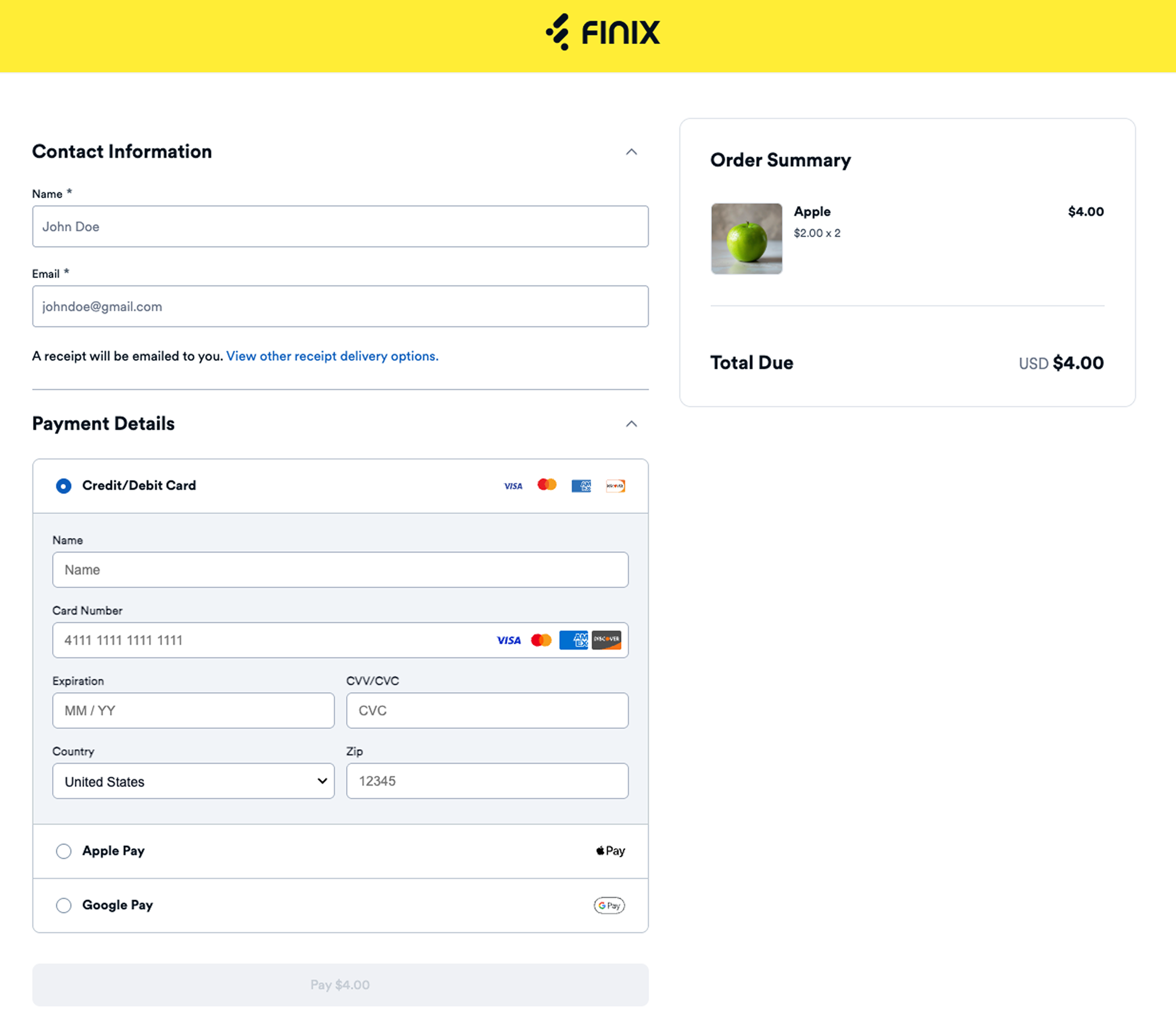 Payment Links Payment Page