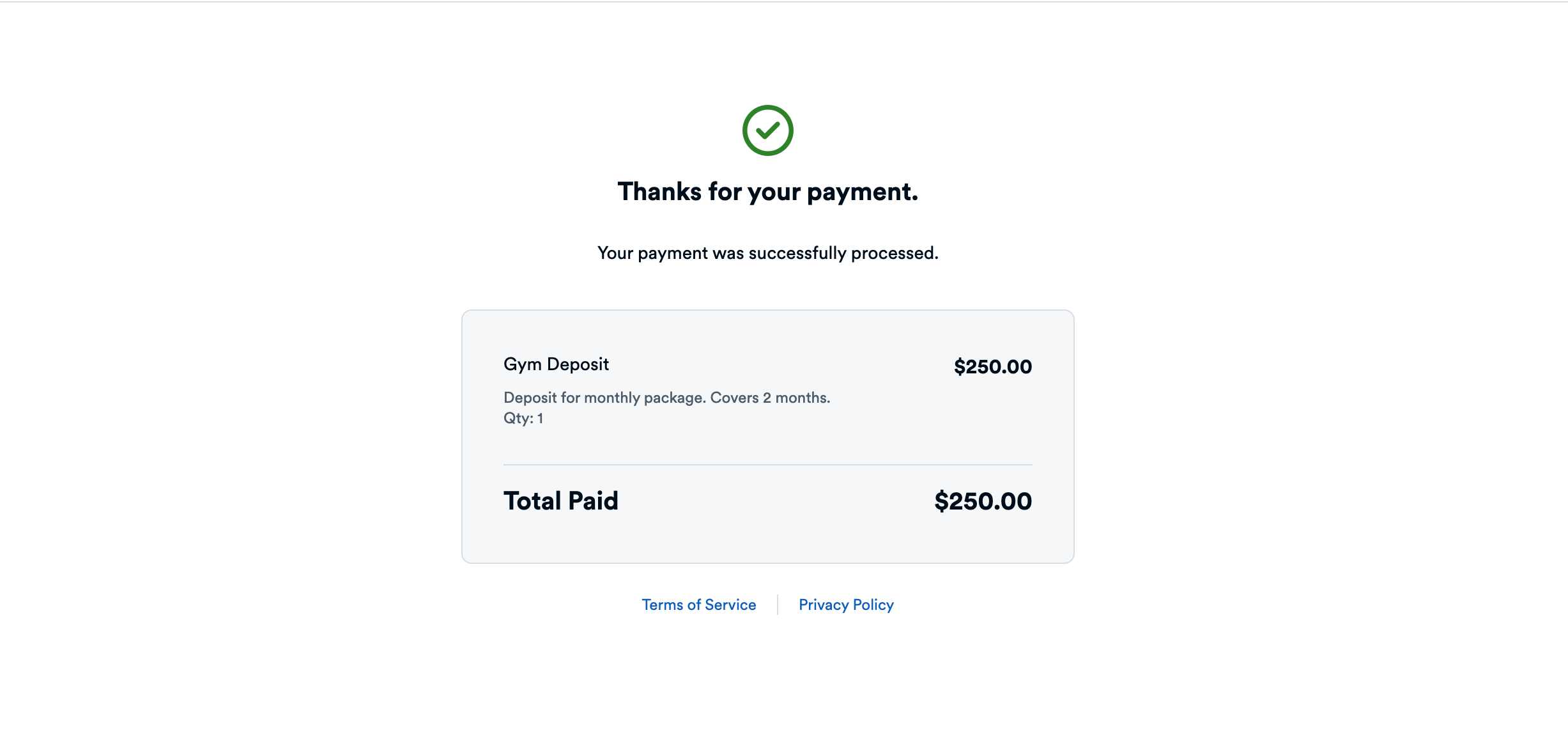 Single-use Link - Completed