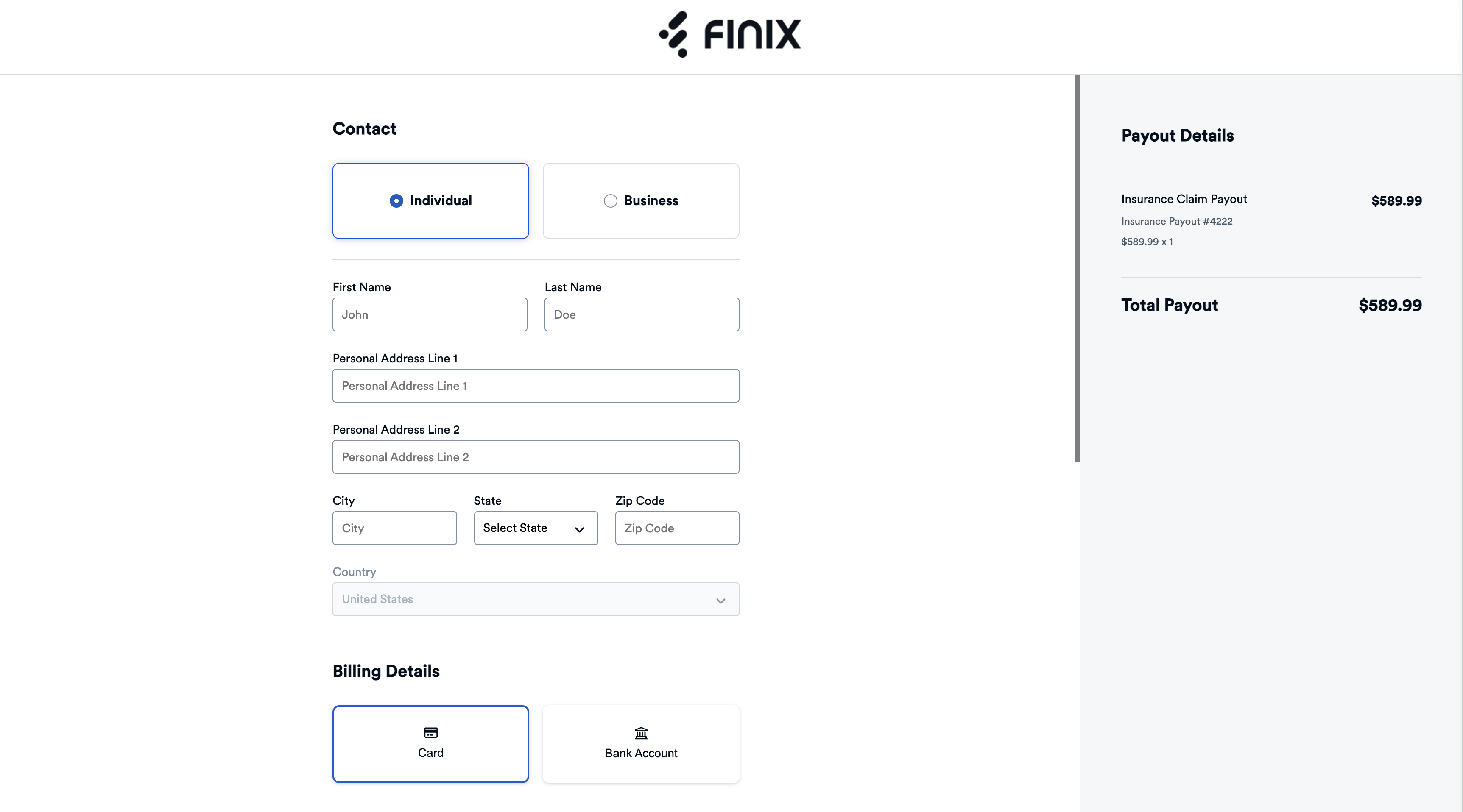 Payout Link Recipient Experience