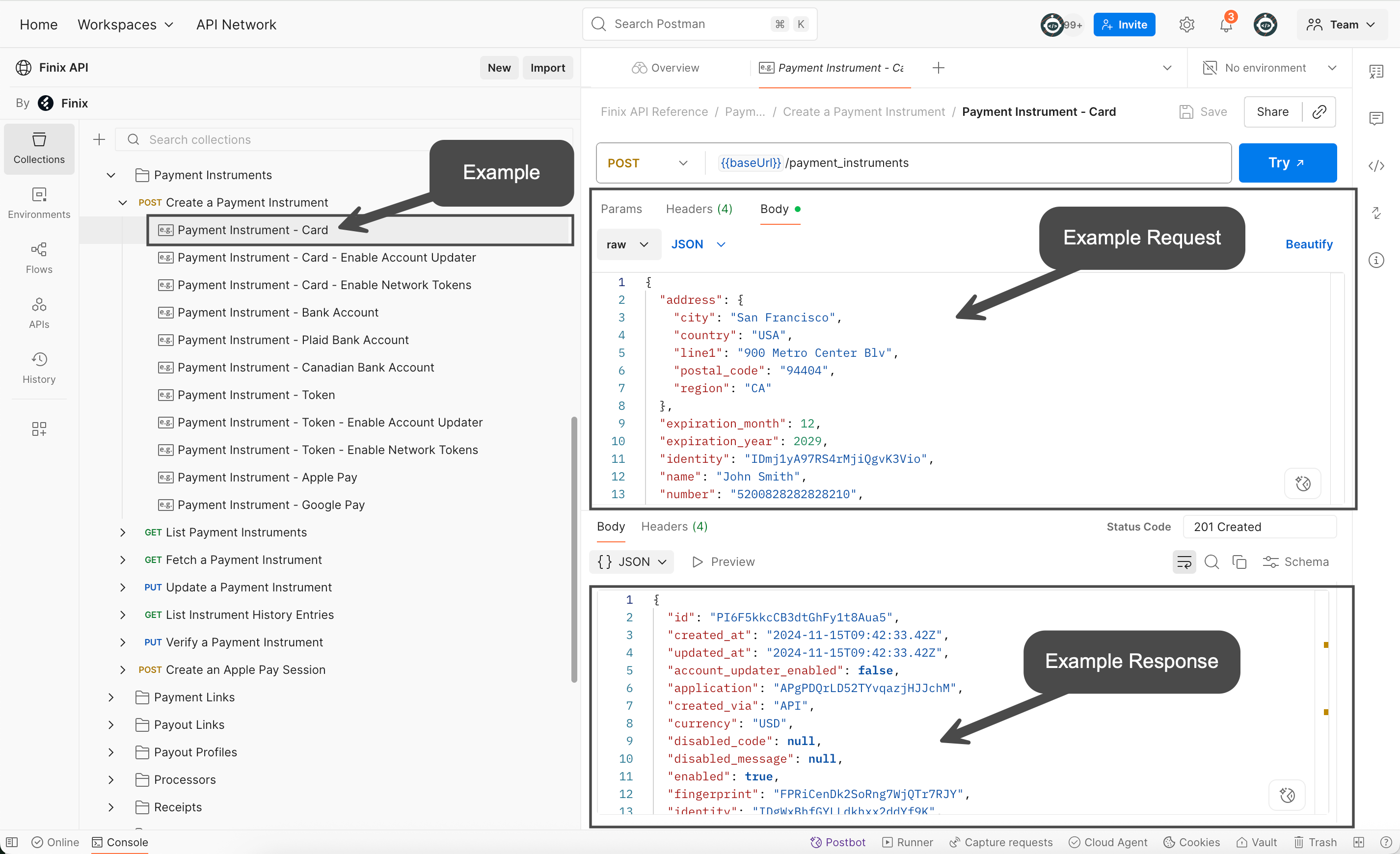 Postman API Reference Collection