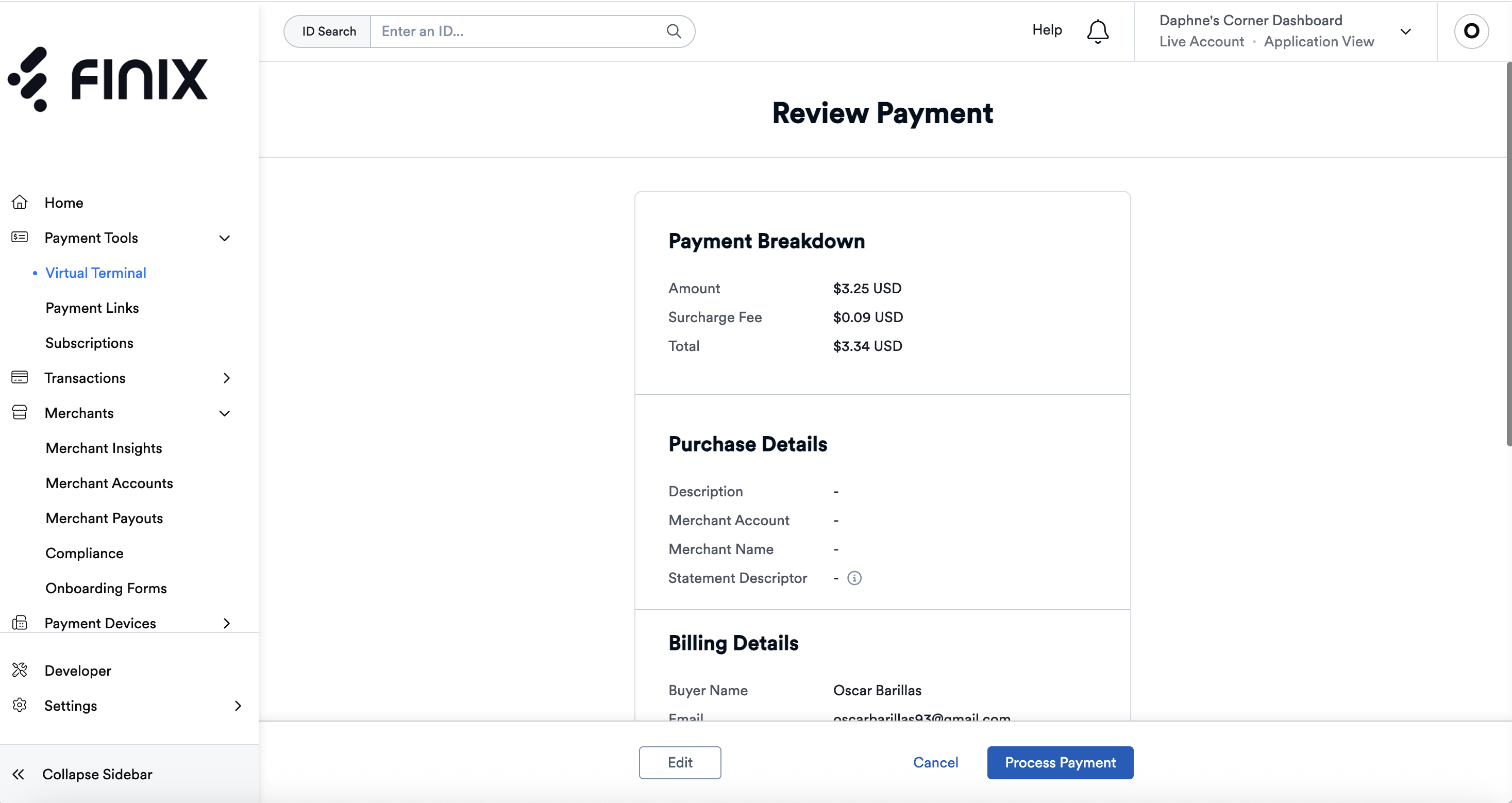 Surcharging Buyer Fees - Virtual Terminal 3