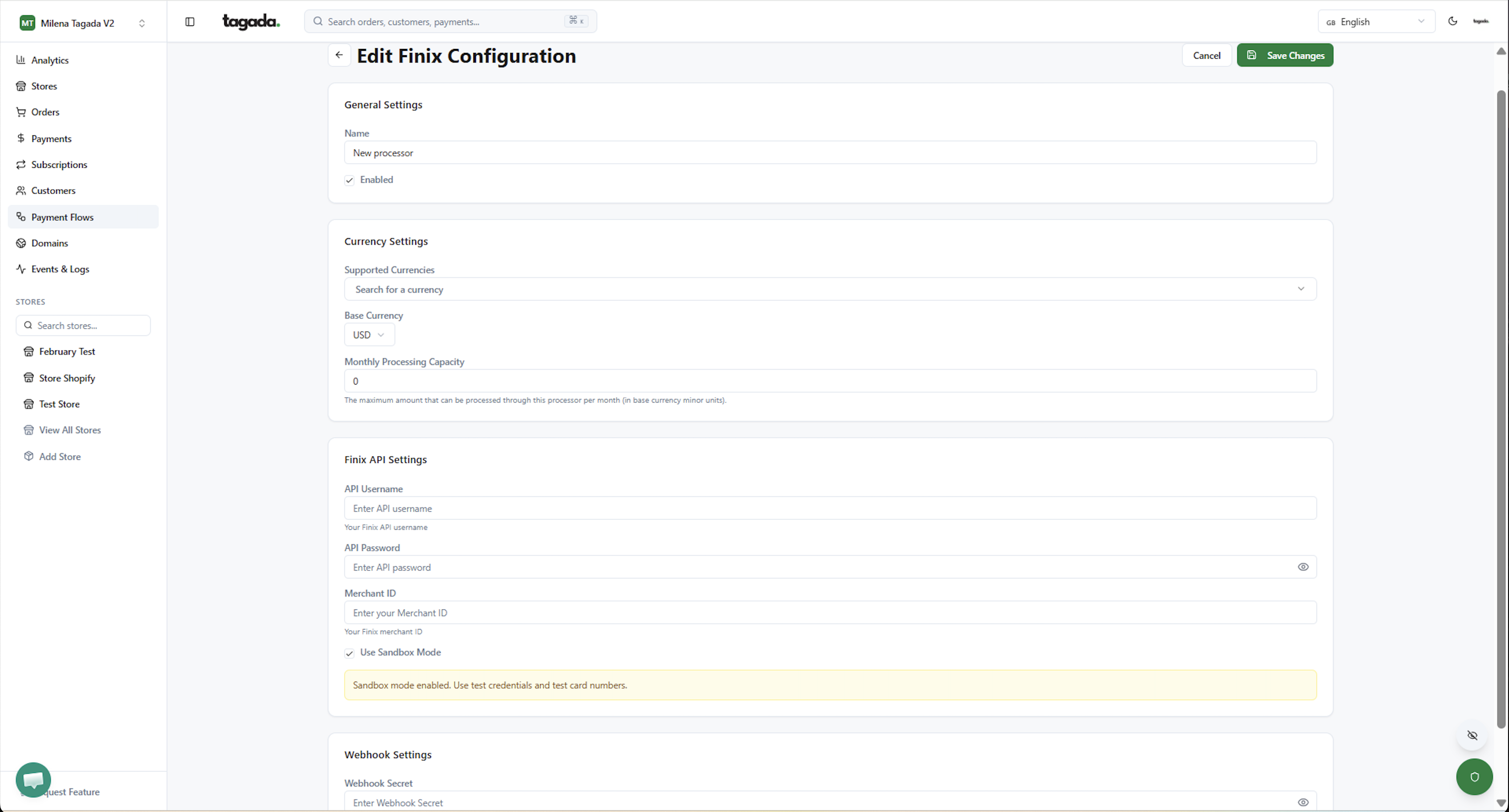 Tagada Gateway Profile
