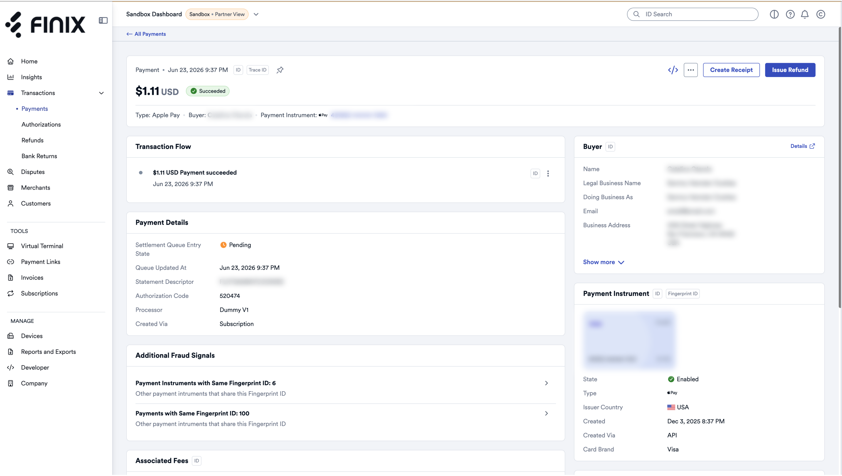 Managing Payments